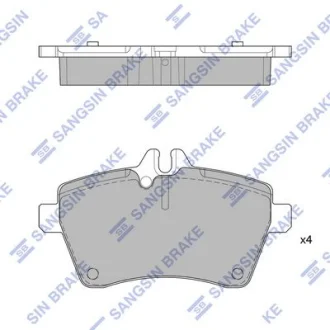 Колодки гальмівні передні MB A-CLASS (W169) (04-), B-CLASS (W245) (05-) HI-Q Hi-Q (SANGSIN) SP1749