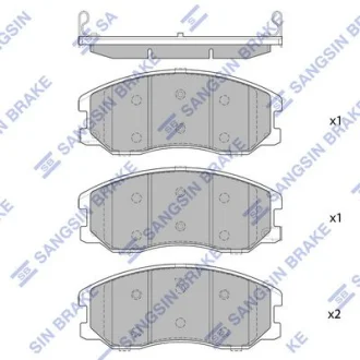 Колодки гальмівні передні Chevrolet Equinox (08-), Pontiac Torrent (08-) HI-Q Hi-Q (SANGSIN) SP1782
