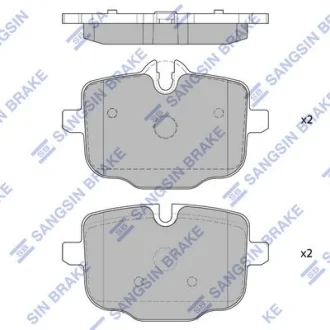 Колодки гальмівні задні BMW 5 (F10, F11, F18) (10-), 6 (F12, F13) (11-) HI-Q Hi-Q (SANGSIN) SP1793