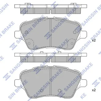 Колодки тормозные передние Ford B-MAX (12-), Fiesta VI (12-), Ford Ttransit Cour Hi-Q (SANGSIN) SP1811