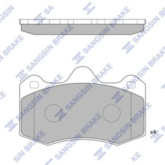 Колодки гальмівні передні Renault Thalia (LB0/1/2), Seat Leon (1M1) (02-) HI-Q Hi-Q (SANGSIN) SP1835