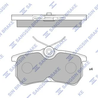 Колодки гальмівні задні Ford Fiesta (05-), Focus (-04) HI-Q Hi-Q (SANGSIN) SP1865
