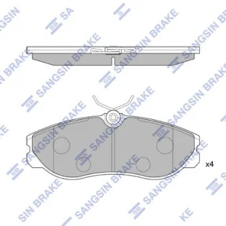 Колодки гальмівні передні Ford Maverick (UDS,UNS) (-98), Nissan Terrano II (R20) (-02) HI-Q Hi-Q (SANGSIN) SP1887
