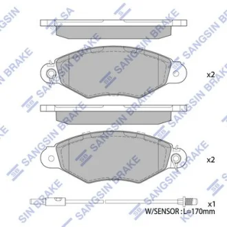 Колодки гальмівні передні Hyundai Starex (16-) HI-Q Hi-Q (SANGSIN) SP1890