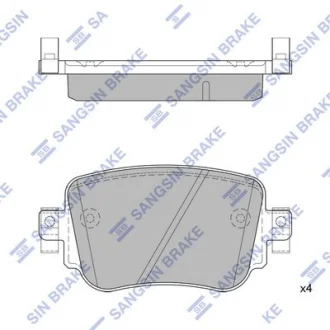 Колодки гальмівні задні Audi Q3 (13-), VW Golf VII (12-) HI-Q Hi-Q (SANGSIN) SP1900
