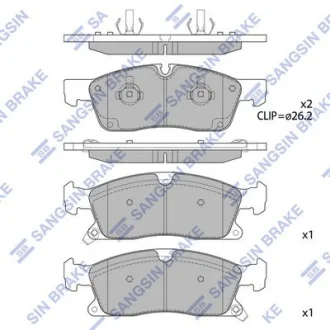 Колодки тормозные передние Dodge Durango (11-), Jeep Grand Cherokee (10-) Hi-Q (SANGSIN) SP1945