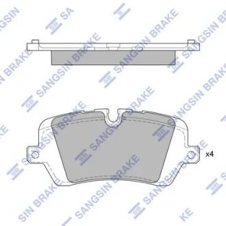 Колодки гальмівні задні Land Rover (12-), Range Rover (13-) HI-Q Hi-Q (SANGSIN) SP1965