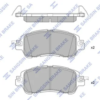 Колодки гальмівні передні Toyota Yaris (19-) HI-Q Hi-Q (SANGSIN) SP1974