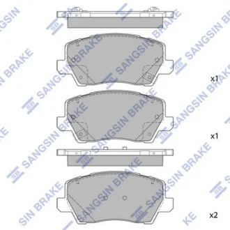 Колодки гальмівні передні KIA Picanto (JA) 14inch (17-) HI-Q Hi-Q (SANGSIN) SP1983