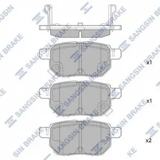 Комплект гальмівних колодок з 4 шт. дисків Hi-Q (SANGSIN) SP2094H
