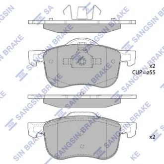 Колодки гальмівні передні Volvo S60 (-10), S80 (-06), V70 (05-) HI-Q Hi-Q (SANGSIN) SP2122