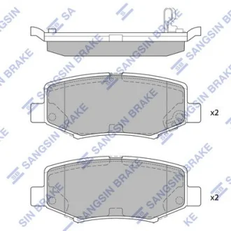 Колодки гальмівні задні Dodge Nitro (07-), Jeep Wrangler (08-) HI-Q Hi-Q (SANGSIN) SP2186