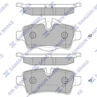Колодки гальмівні задні Mini Cooper (07-) HI-Q Hi-Q (SANGSIN) SP2246