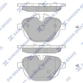 Колодки гальмівні задні BMW 5 (11-), X3 (11-), X4 (19-) HI-Q Hi-Q (SANGSIN) SP2275