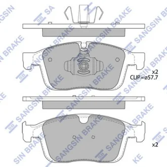 Колодки гальмівні передні Volvo XC60 (16-) HI-Q Hi-Q (SANGSIN) SP4025