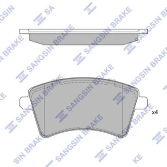 Колодки гальмівні передні MB Citan (12-) HI-Q Hi-Q (SANGSIN) SP4059