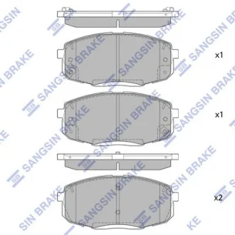 Колодки гальмівні передні Hyundai Creta (17-), Soul (17-), Kona (17-), Elantra (18-) HI-Q Hi-Q (SANGSIN) SP4098