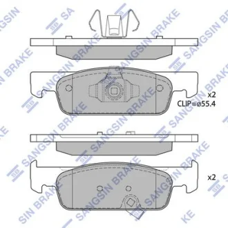 Колодки гальмівні передні Smart Fortwo (16-) HI-Q Hi-Q (SANGSIN) SP4136