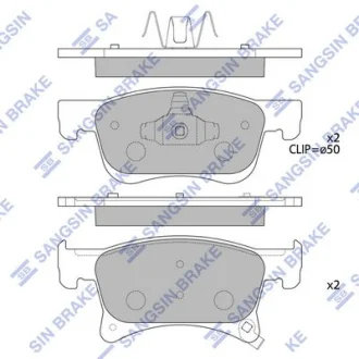 Колодки гальмівні передні Opel Adam (13-), Corsa (14-) HI-Q Hi-Q (SANGSIN) SP4194
