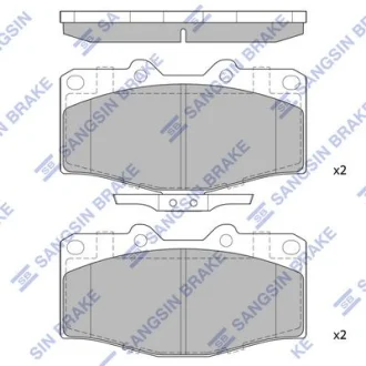 Колодки гальмівні передні Toyota HiLux VI (N1)(-06) HI-Q Hi-Q (SANGSIN) SP4245