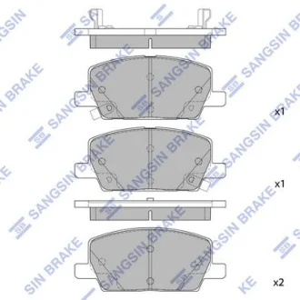 Колодки гальмівні передні Chevrolet Trax (18-), Buick Encore (21-) HI-Q Hi-Q (SANGSIN) SP4285