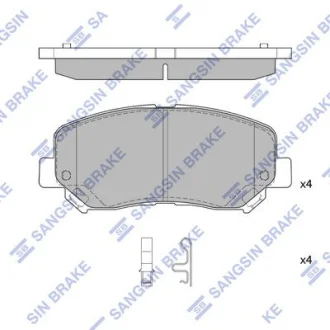 Колодки гальмівні передні Dodge Dart (13-) HI-Q Hi-Q (SANGSIN) SP4322