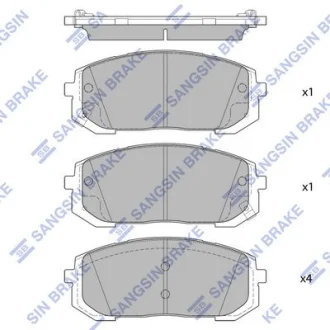 Колодки гальмівні передні Hyundai Sonata (DN8) (19-) HI-Q Hi-Q (SANGSIN) SP4334