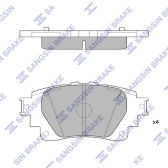 Колодки гальмівні задні Toyota Corolla (19-) HI-Q Hi-Q (SANGSIN) SP4341