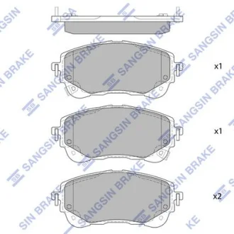 Колодки гальмівні передні Toyota Corolla (19-) HI-Q Hi-Q (SANGSIN) SP4368