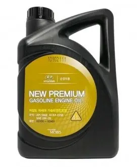 Моторное масло Hyundai/Kia New Premium Gasoline Engine Oil 0W-20, 4л Hyundai/Kia/Mobis 05100-00461