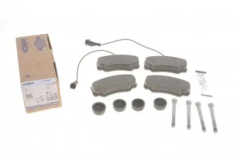 Колодки тормозные (задние) Nissan Cabstar/NT400/Renault Maxity 06- (+датчики) ICER 141847