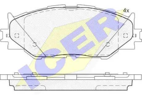 Колодки гальмівні (передні) Lexus IS II/III 05- ICER 181750