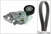 Комплект ременя генератора VW T5 1.9 TDI 03-09 (6DPK1195) INA 529046510 (фото 1)