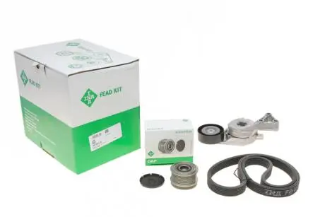 Комплект ремня генератора Audi A3/Seat Leon/Skoda Octavia/VW Caddy 1.4-2.0LPG 95-15, (6DPK 1195) INA 529 0470 20