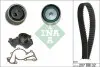 Комплект ГРМ (ремінь+водяний насос) HYUNDAI COUPE, SANTA FÉ I, SANTA FÉ II, SONATA IV, TIBURON, TRAJET, TUCSON, XG; KIA MAGENTIS, SPORTAGE 2.5/2.7 06.98- INA 530043030 (фото 1)