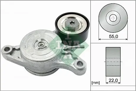Натяжник ремня генератора Toyota Avensis 1.6/2.0 DI-D 08- INA 534 0420 10
