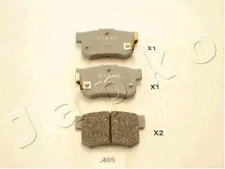 Колодки тормозные дисковые задние Honda Accord VII, VIII (03-), Civic VII, VIII, JAPKO 51405
