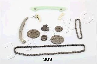 К-кт цепи ГРМ (10 деталей) Ford Focus II (03-)/Mazda 3, 5, 6 (02-)/Volvo C30, S4 JAPKO KJK303