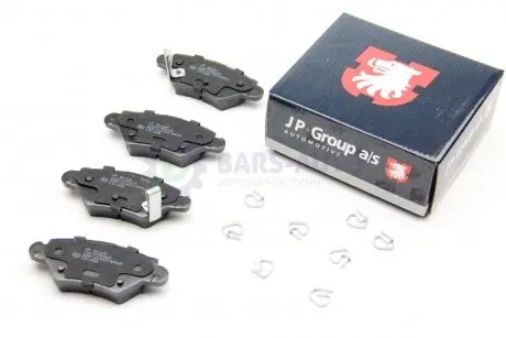 Тормозные колодки зад. Astra G/Zafira A (104,9x42,7/bosch) JP GROUP 1263700210