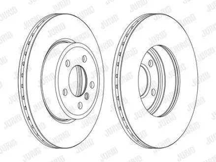 Гальмівний диск пер. BMW X3 (E83) 03- 11 (325*62) Jurid 562350JC-1