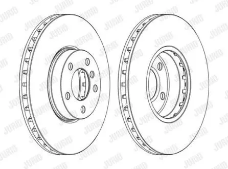 Гальмівний диск пер. BMW X5 (E70)/X6 (E71/E72/F16/F86) (332*62) Jurid 562691JC-1