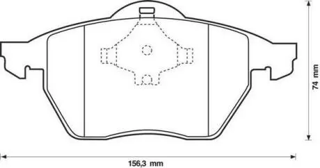 Гальмівні колодки пер. Golf IV/Octavia/A3 1.8T/1.9TDI Jurid 571935J