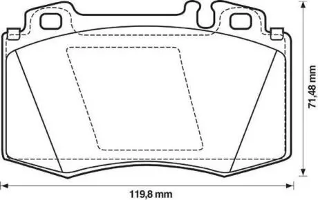 Гальмівні колодки пер. W220/W163/R129-230 Jurid 571961J