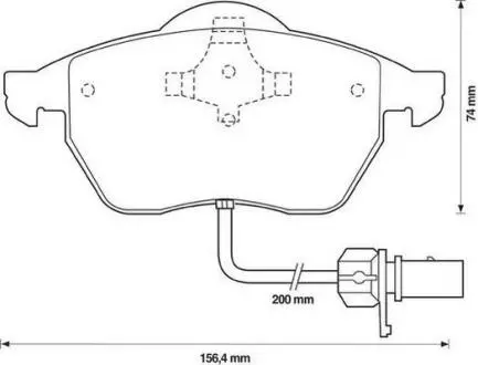 Гальмівні колодки пер. Passat B5/Audi A4/A6 00-05 Jurid 571982J