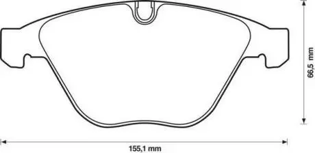 Гальмівні колодки пер. BMW 5(E60)/7(E65) 02-10 (ATE) Jurid 571990J