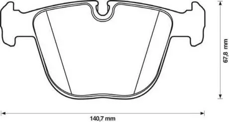 Гальмівні колодки зад. BMW 5 (E60)/7 (E65) 02-10 (ATE) Jurid 571991J
