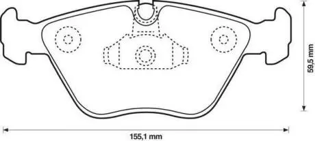 Гальмівні колодки пер. BMW 3 (E46) 97-07/X3 (E83) 03-11 (ATE) Jurid 571994J