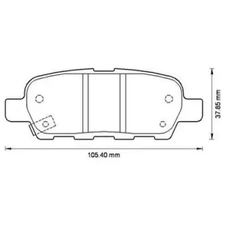 Гальмівні колодки зад. Juke 10-/Leaf 10-/QASHQAI 06-14 (Akebono) Jurid 572501J