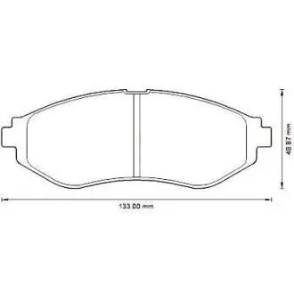 Гальмівні колодки пер. Chevrolet Aveo 06- (akebono) Jurid 572539J