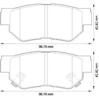 Гальмівні колодки зад. Hyundai Getz/Santa FE/Tucson 01- (mando) Jurid 572557J